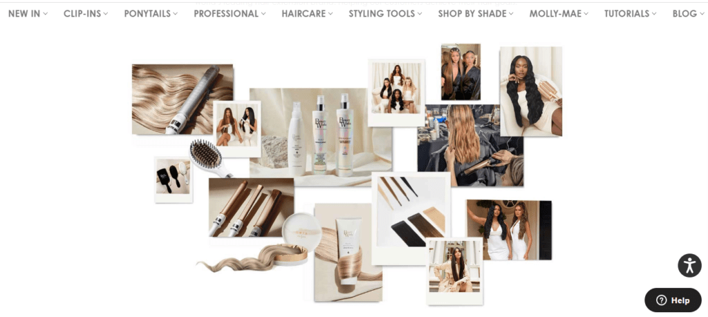 Beauty Works UK Cover Image showing full range of Human Hair Extensions, Styling Tools and Haircare Products